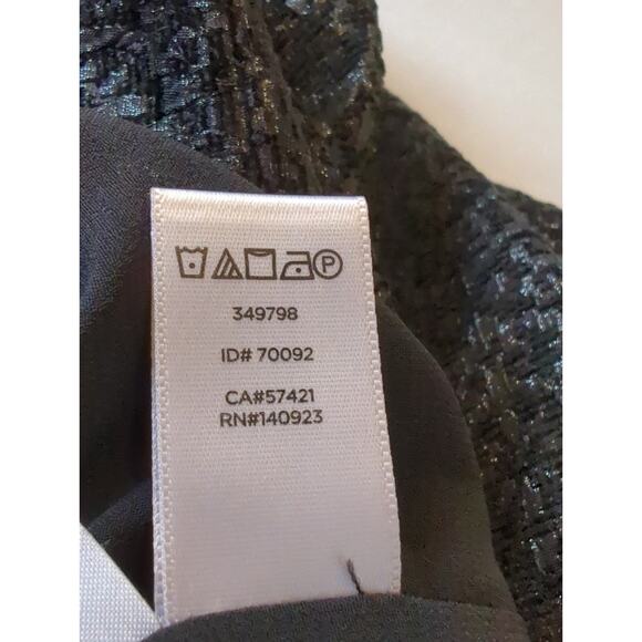 ANN TAYLOR LOFT women's size XXL Black Brocade knee length skirt fully lined - Picture 6 of 8